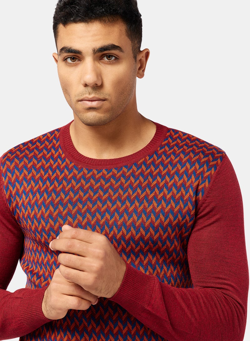 TOWN TEAM Chevron Pattern Pullover - Image 3